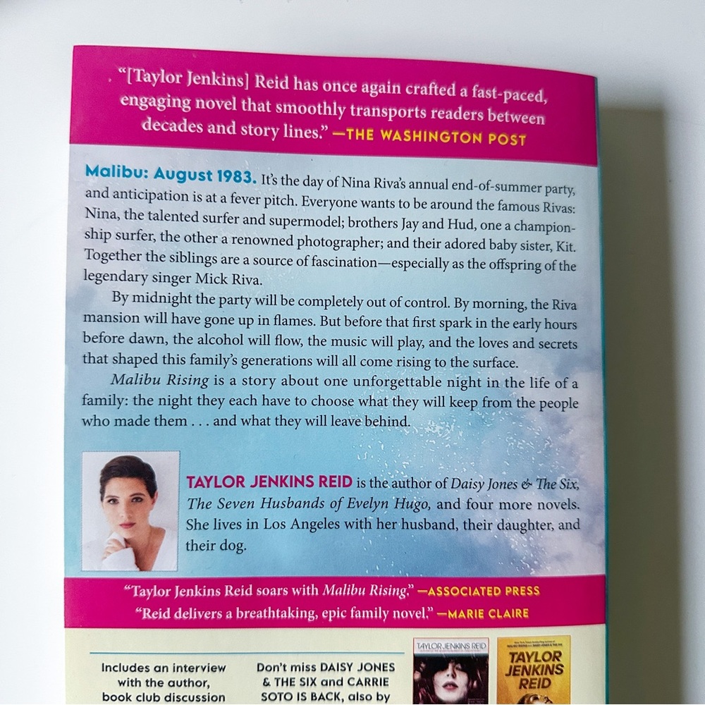 Malibu Rising Paperback Book - Picture 2 of 2